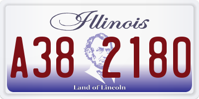 IL license plate A382180