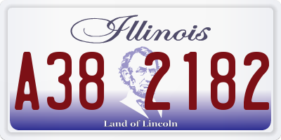 IL license plate A382182