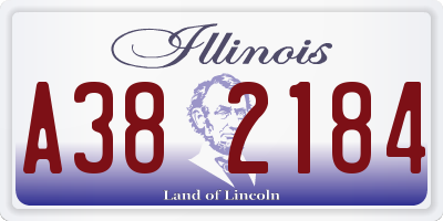 IL license plate A382184