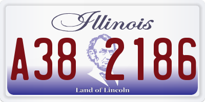 IL license plate A382186