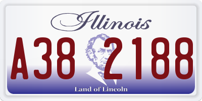IL license plate A382188