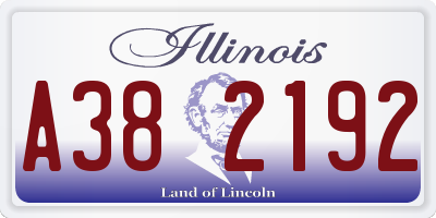 IL license plate A382192
