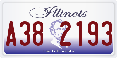 IL license plate A382193