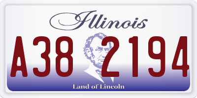 IL license plate A382194