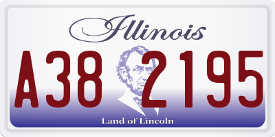 IL license plate A382195