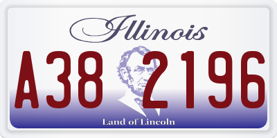 IL license plate A382196