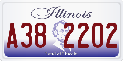 IL license plate A382202