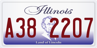 IL license plate A382207