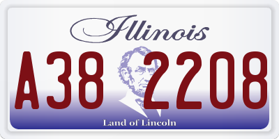 IL license plate A382208