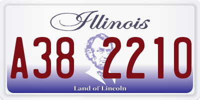 IL license plate A382210