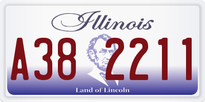 IL license plate A382211