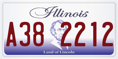 IL license plate A382212