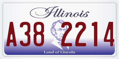 IL license plate A382214