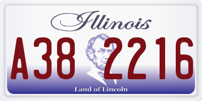IL license plate A382216