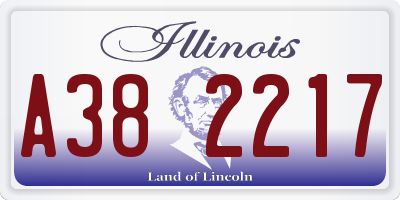 IL license plate A382217