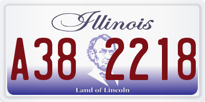 IL license plate A382218