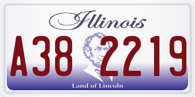 IL license plate A382219