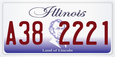 IL license plate A382221