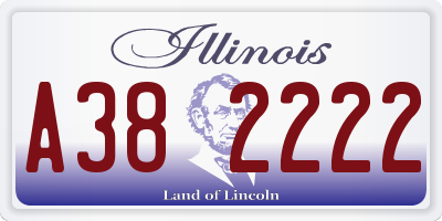 IL license plate A382222