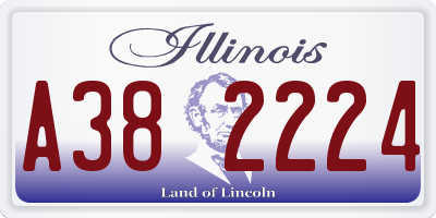 IL license plate A382224