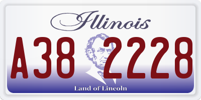 IL license plate A382228