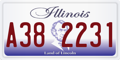 IL license plate A382231