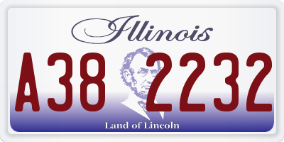 IL license plate A382232