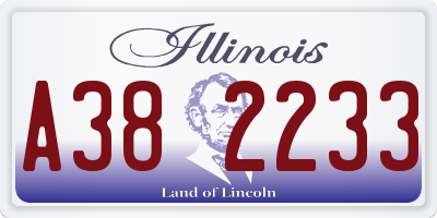 IL license plate A382233