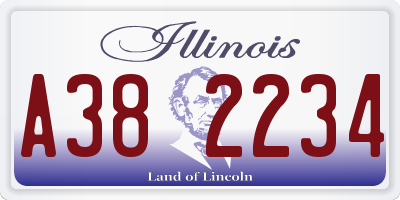 IL license plate A382234