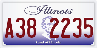 IL license plate A382235