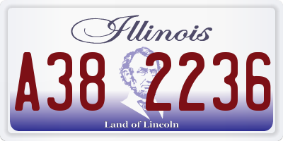IL license plate A382236