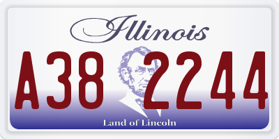 IL license plate A382244