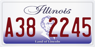 IL license plate A382245