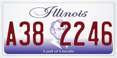 IL license plate A382246