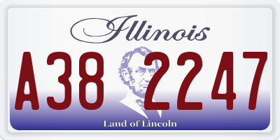 IL license plate A382247