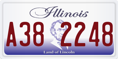 IL license plate A382248