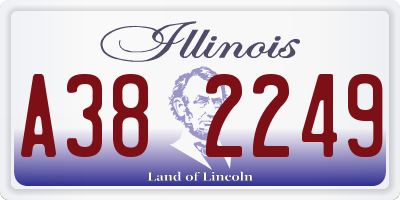IL license plate A382249