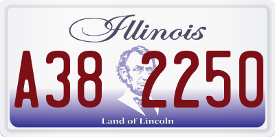 IL license plate A382250