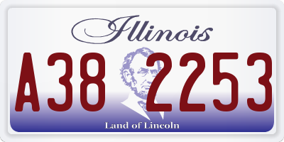 IL license plate A382253