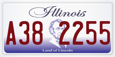 IL license plate A382255
