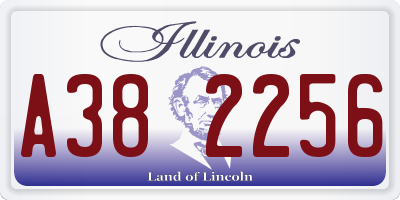 IL license plate A382256