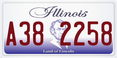 IL license plate A382258