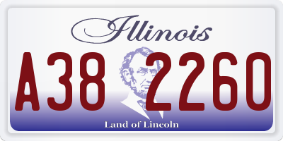 IL license plate A382260