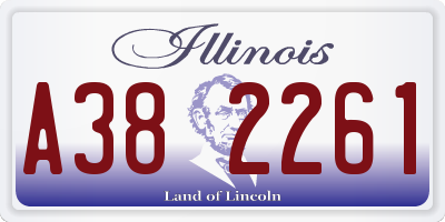 IL license plate A382261