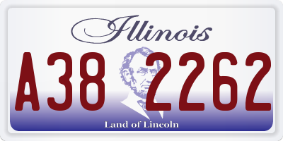 IL license plate A382262