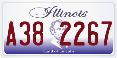 IL license plate A382267