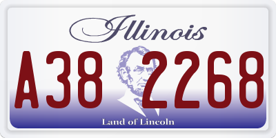 IL license plate A382268