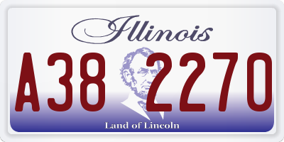 IL license plate A382270