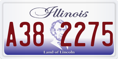 IL license plate A382275