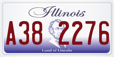 IL license plate A382276